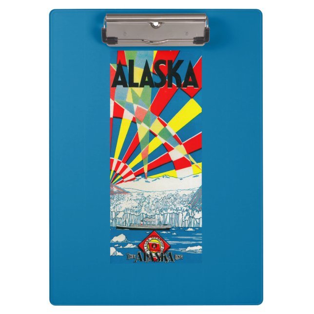 Die Alaska-Linie Dampfer-Plakat Klemmbrett (Vorderseite)