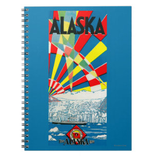 Die Alaska-Linie Dampfer-Plakat Notizblock