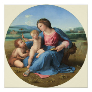 Die Alba Madonna, c. 1510 (Öl auf Tafel) Poster