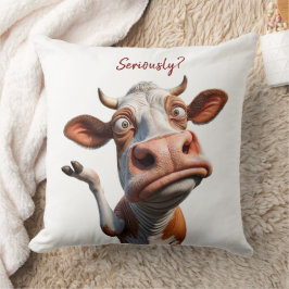 Die Alberne Kuh - "Ernsthaft?" Funny Quote Design Kissen