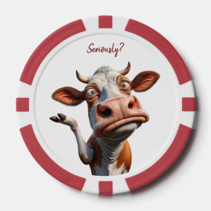 Die Alberne Kuh - "Ernsthaft?" Funny Quote Design Pokerchips