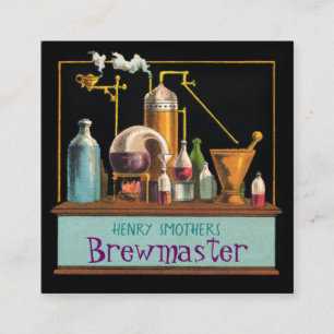 Die Alchemist Brewmaster Square Business Card Quadratische Visitenkarte