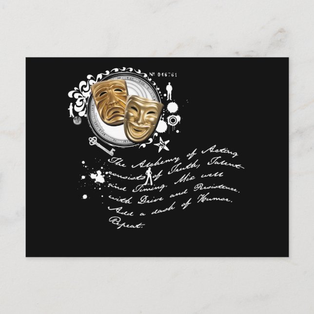 Die Alchimie des Schauspiels Postkarte (Vorderseite)