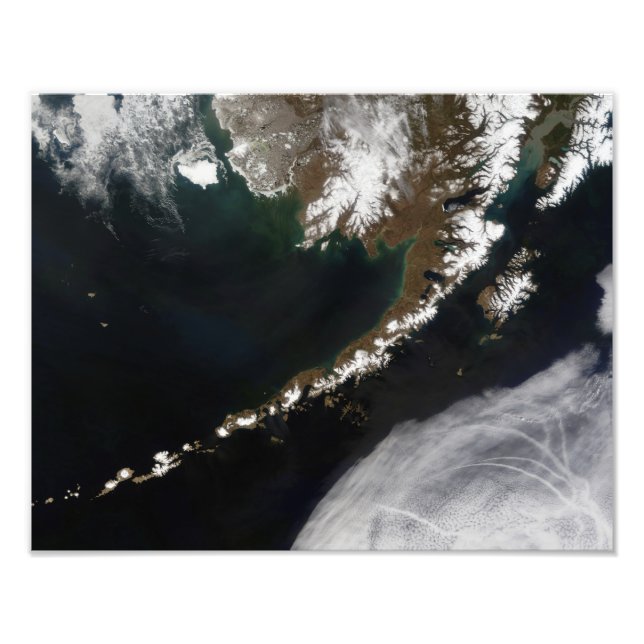 Die Aleutischen Inseln und die Halbinsel Alaska Fotodruck (Vorne)