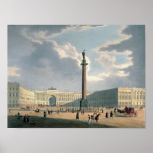 Die Alexander-Säule und das Armeehauptquartier Poster