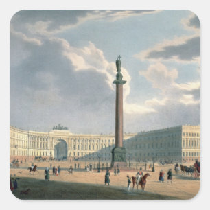 Die Alexander-Spalte und die Armee-Hauptsitze Quadratischer Aufkleber