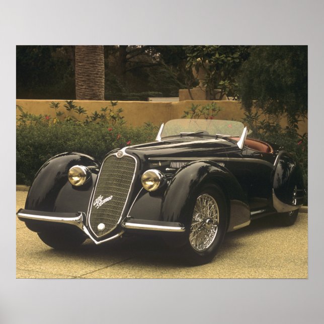 Die Alfa Romeo 8C 2900B ist eine sehr seltene und  Poster (Vorne)