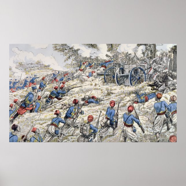 Die algerischen Flöhe der französischen Armee Poster (Vorne)