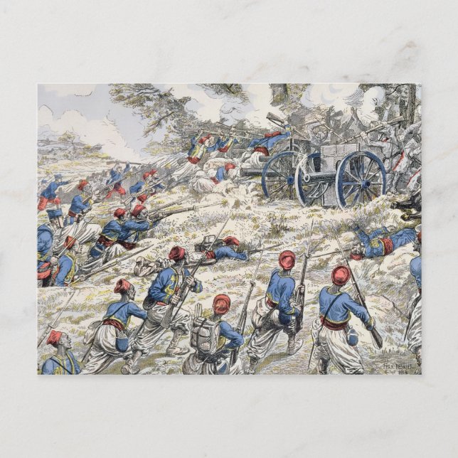 Die algerischen Flöhe der französischen Armee Postkarte (Vorderseite)