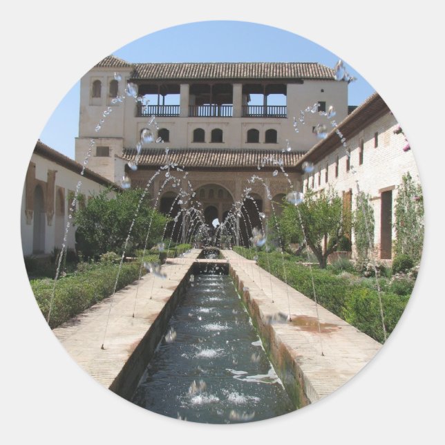 Die Alhambra Runder Aufkleber (Vorderseite)
