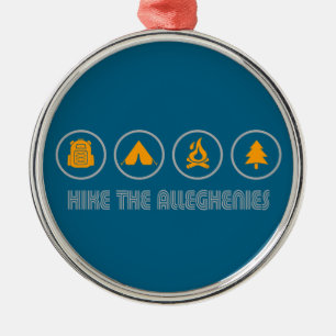Die Allegheny Mountains erwandern Ornament Aus Metall