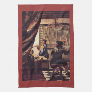 Die Allegorie der Malerei von Johannes Vermeer Handtuch