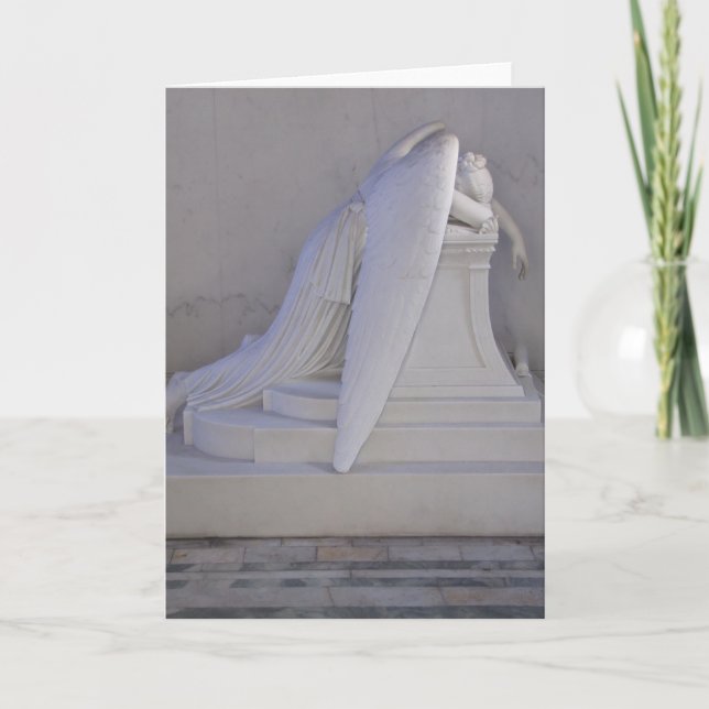 Die Alone Angel Card niemals abwischen (Seitenansi Karte (Vorderseite)