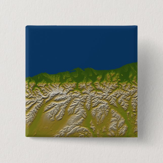 Die Alpenverwerfung an der Westküste Button (Vorderseite)