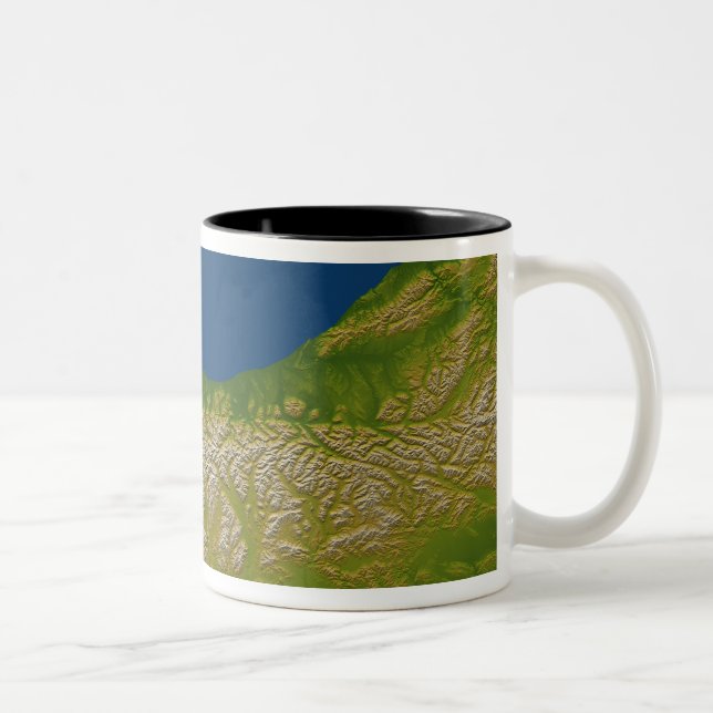Die Alpenverwerfung an der Westküste Zweifarbige Tasse (Rechts)