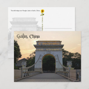 Die alte Brücke, Guilin, China - Postkarte