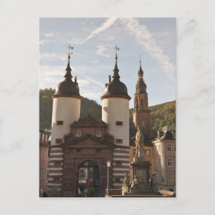Die Alte Brucke in der Altstadt, Heidelberg, Deuts Postkarte