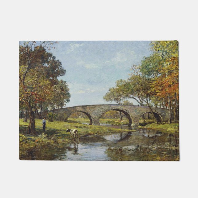 Die alte Brücke (von Theodore Robinson) Fußmatte (Vorderseite)