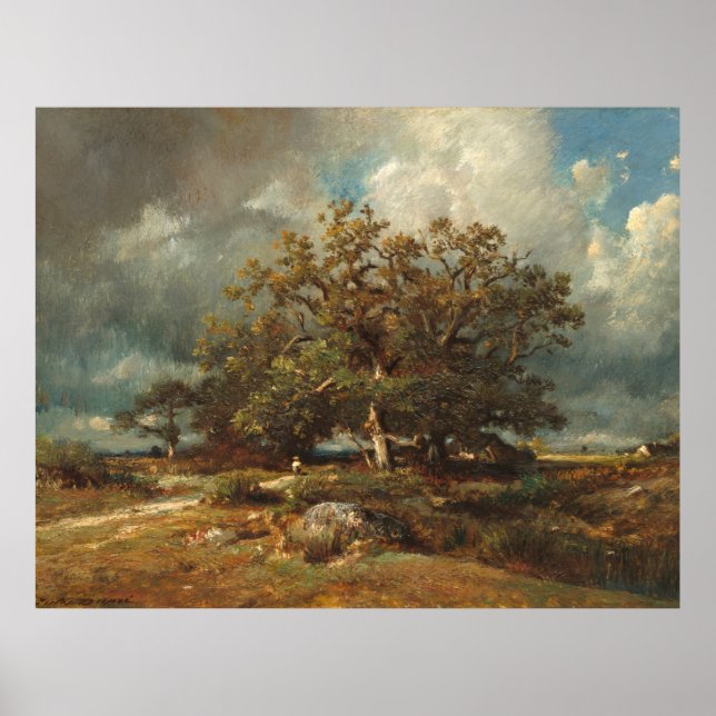 Die alte Eiche - Jules Dupré Kunst Poster (Vorne)