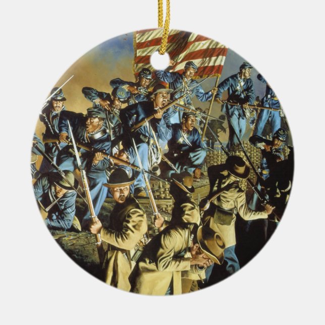 Die alte Flagge berührte nie den Boden Keramik Ornament (Vorne)