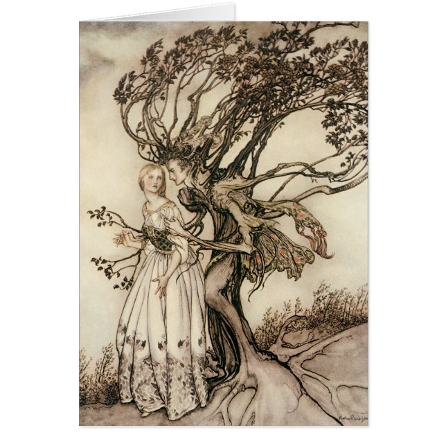 Die alte Frau im Wald von Arthur Rackham (Vorne)