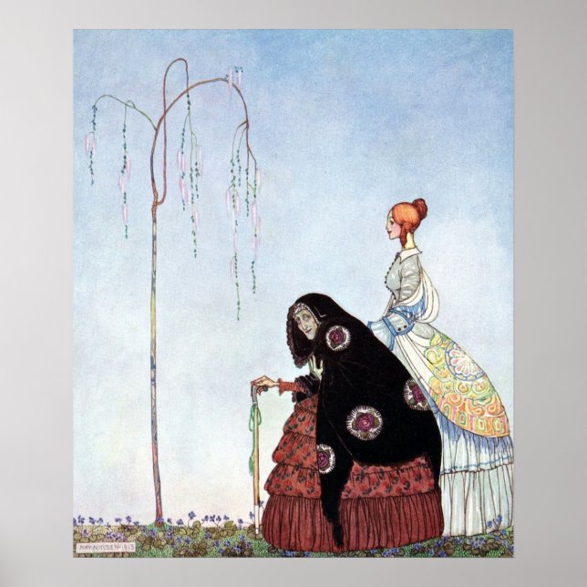 Die alte Frau von Kay Nielsen Poster (Vorne)