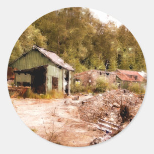 DIE ALTE GOLD MINE RUNDER AUFKLEBER