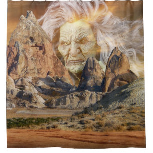 Die alte Hexe der Berge Duschvorhang
