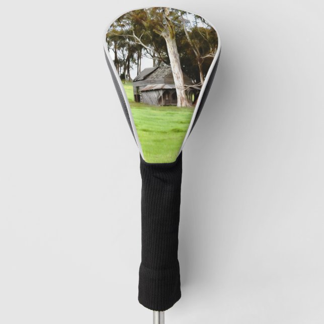 Die alte Holzhütte Golf Headcover (Vorderseite)