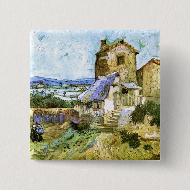 Die alte Mühle, Van Gogh Fine Art Button (Vorderseite)