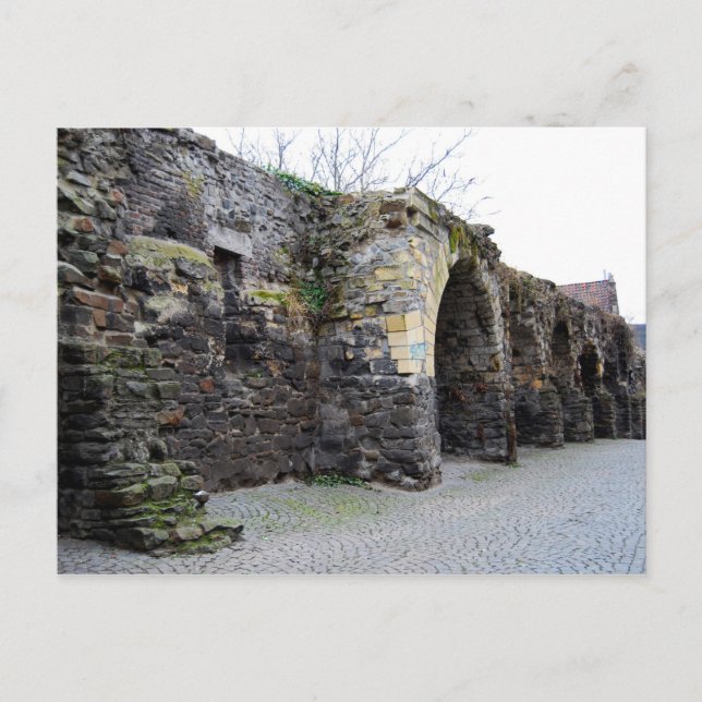 Die alte römische Stadtmauer Postkarte (Vorderseite)