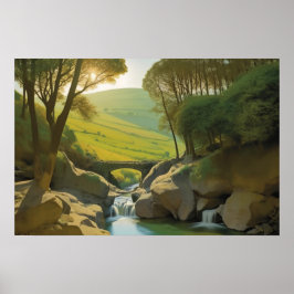 Die alte Steinbrücke Poster