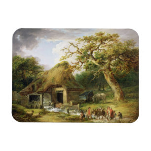 Die alte Wasser-Mühle, 1790 (Öl auf Leinwand) Magnet