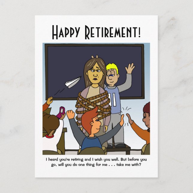 Die Altersvorsorge des Lehrers ist mit der Postkar Postkarte (Vorderseite)