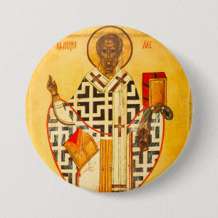 Die altrussische Ikone St.Nicholas Button