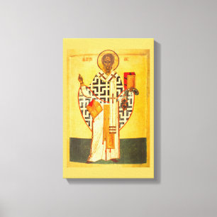Die altrussische Ikone St.Nicholas Leinwanddruck