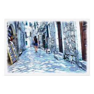 Die Altstadt, Kotor, Montenegro Fotodruck