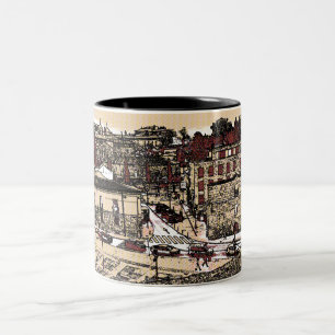 Die Altstadt von Salamanca Spanien  Zweifarbige Tasse