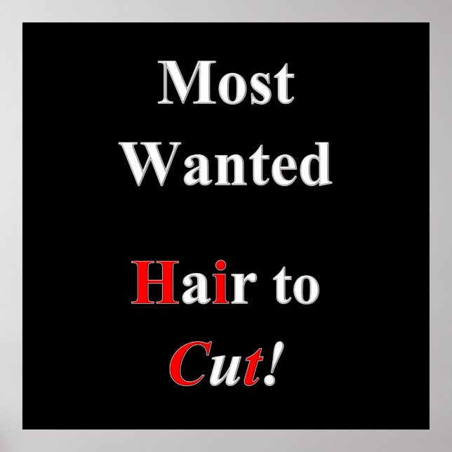 Die am meisten Gewollt Haircut Sale Poster Matte (Vorne)