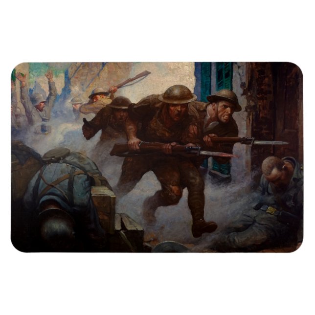 Die Amerikaner im Chateau-Thierry von N. C. Wyeth Magnet (Horizontal)