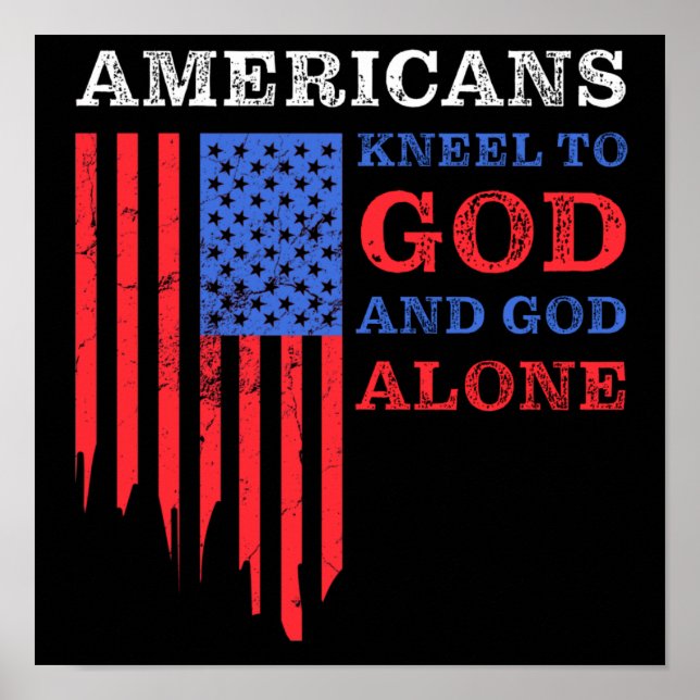 Die Amerikaner neigen allein der GOD und der GOD z Poster (Vorne)