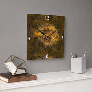 Die amerikanische Bald-Eagle-Platz-Uhr Quadratische Wanduhr