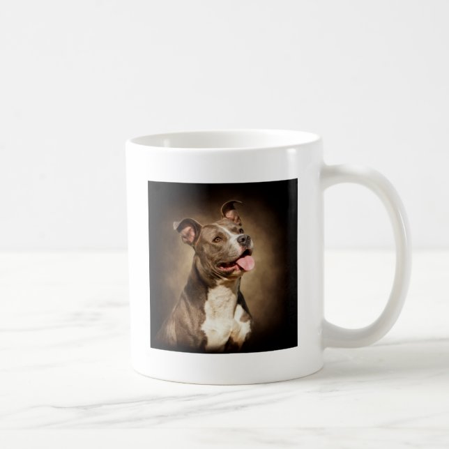 Die amerikanische blaue Pitbull Kaffeetasse (Rechts)