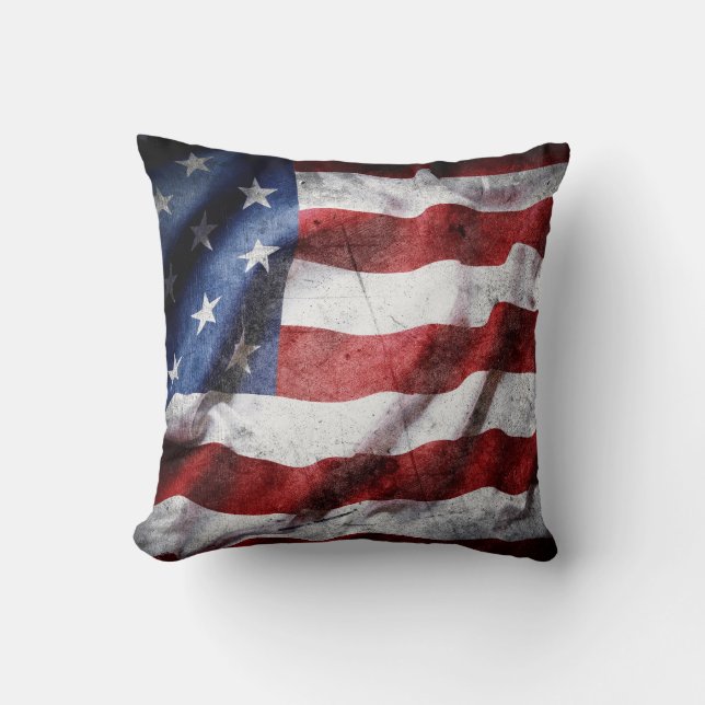 Die amerikanische Fahne schmiegen. Kissen (Vorderseite)