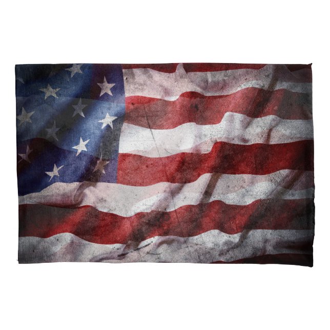 Die amerikanische Fahne schmiegen. Kissenbezug (Vorderseite)