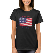 Die amerikanische Fahne Trump 2024 T - Shirt