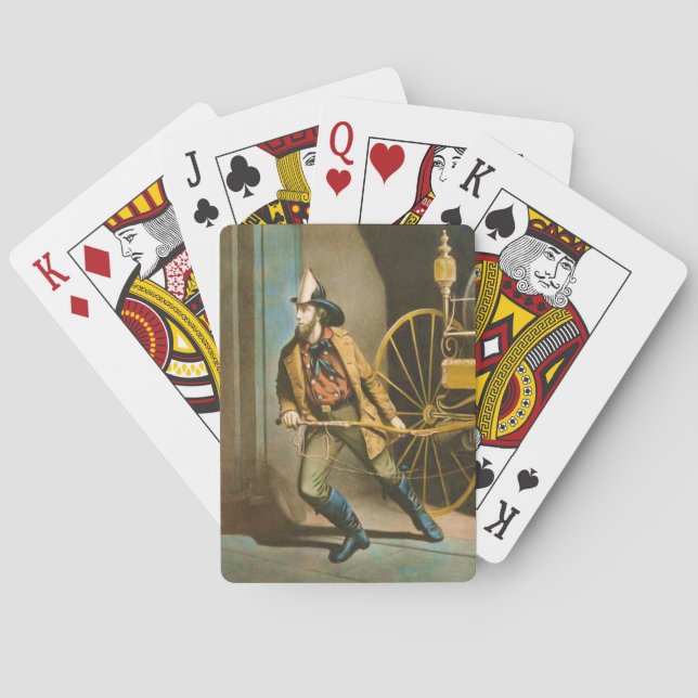 Die amerikanische Feuerwehrmann-Art 2 Spielkarten (Rückseite)