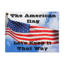 Die amerikanische Flag-Postkarte