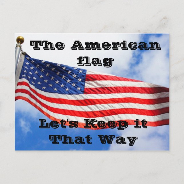 Die amerikanische Flag-Postkarte Postkarte (Vorderseite)