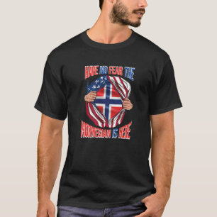 Die amerikanische Flagge hat keine Angst, der Norw T-Shirt